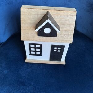 Charming Wooden House Decor - Black and White